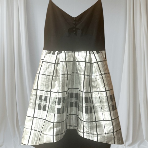 Le Chateau Black and White High Low Dress - Picture 2 of 4